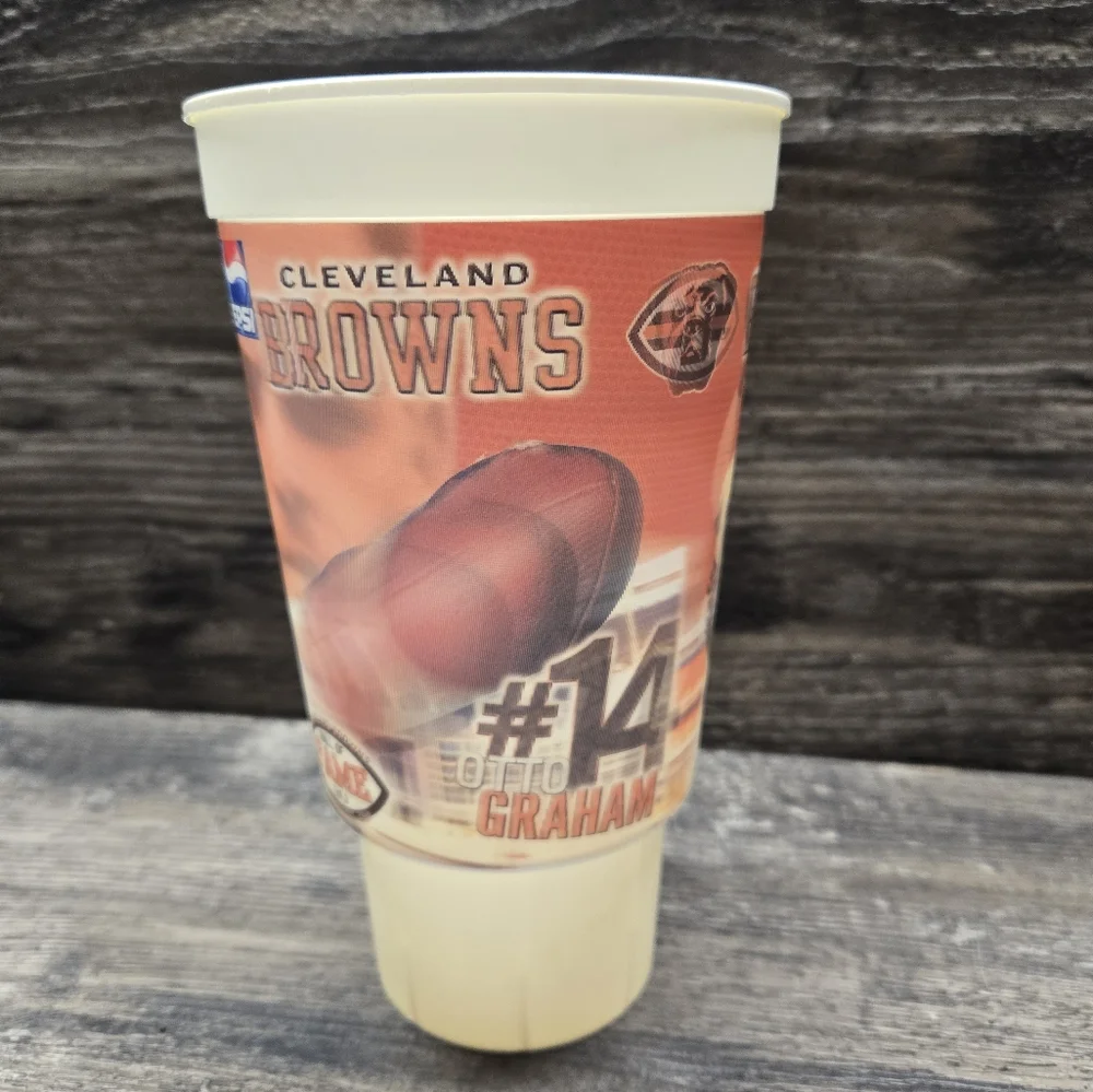 Vintage Otto Graham Cleveland Browns Souvenir Cup‎ Game Day Nfl Football